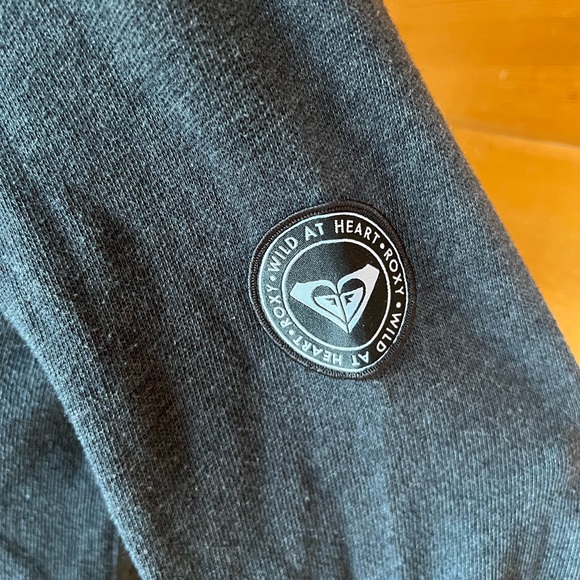 Roxy Estilo lightweight front full zip jacket sweatshirt, gray Cowell neck Large - Picture 4 of 5